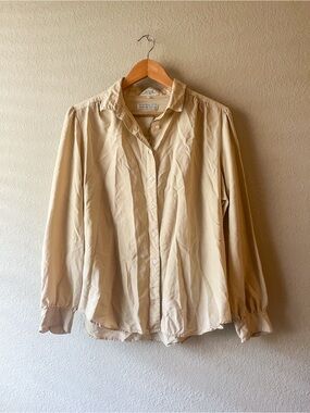 Andrew Harvey Womens Silk Button Down Blouse